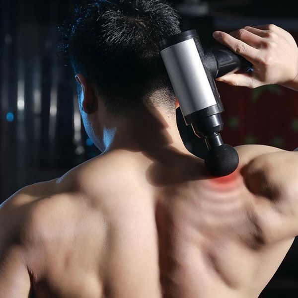 

heads lcd massage gun percussion massager muscle body relaxing therapy deep tissue slimming shaping pain relief fascia