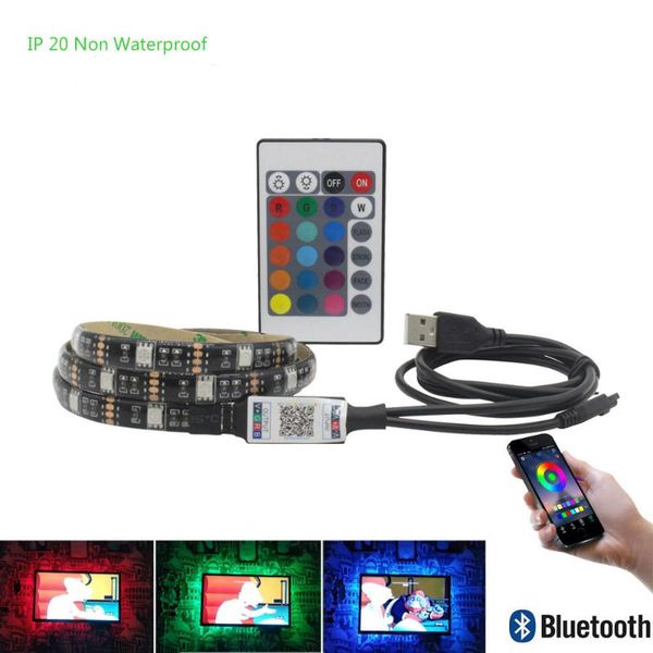 

strips usb led 5v rgb tv background lighting ip20 30leds/m bluetooth light bar