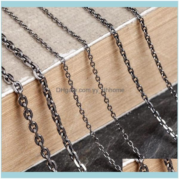 

necklaces & pendants jewelrysterling sier vintage 0 chain necklace simple versitile can be sent on behalf of goth jewelry chains drop delive, Silver