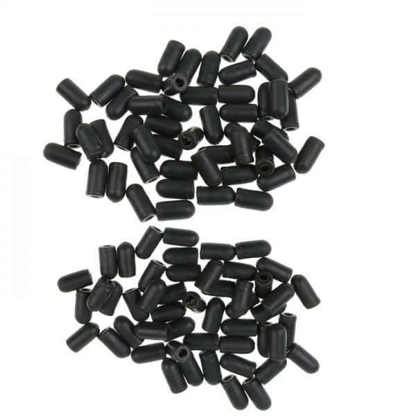 

100pcs rubber buffer beads knot protector for carp fishing hair rig making equip, black color accessories