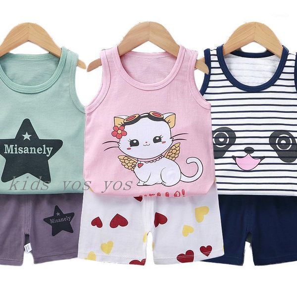 

baby boys clothes casual tracksuit cute cotton clothing summer for babies vest+pants kids sports outfits 6 9 12 18 24m sets, White
