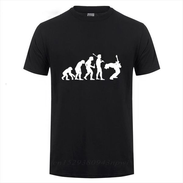 

evolution of a guitarist music men t shirt rock guitar musician band metal short sleeve round neck cotton funny, White;black