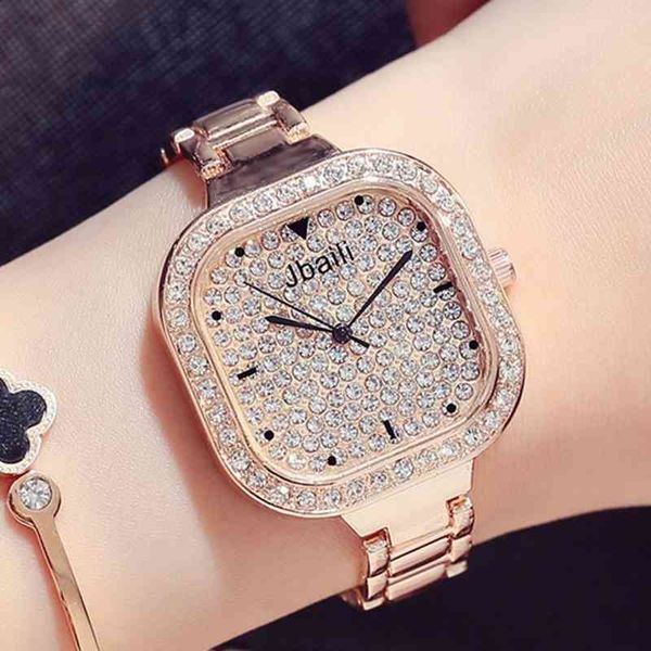 

watch fashion diamond star women's watch steel belt trend, Slivery;brown
