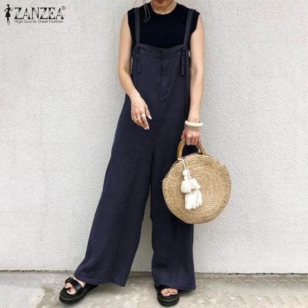 

elegant suspender overalls women's summer jumpsuits solid long playsuits female casual trousers plus size 5xl & rompers, Black;white