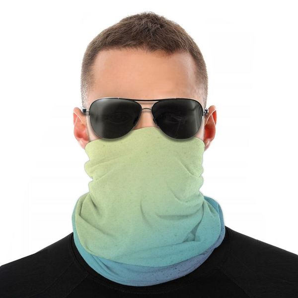 

scarves gradient from green to blue neck face mask men women fashion gaiter bandana dustproof headband outdoor hiking, Blue;gray