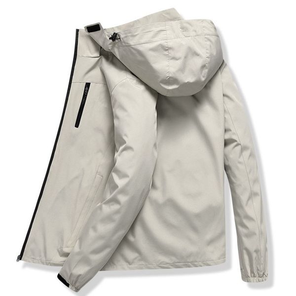 

men waterproof hooded breathable casual et spring autumn outwear windbreaker tourism mountain raincoat 7xl clothing, Black;brown