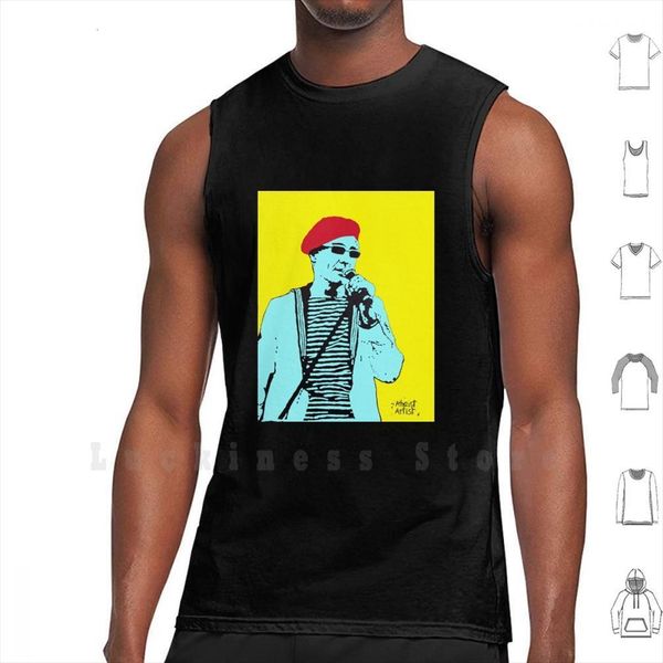 

captain sensible tank vest sleeveless the damned punk happy talk, White;black