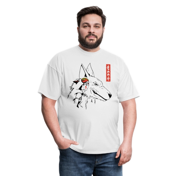 

men's t-shirts lasting charm princess monono ke japanese t-shirt anime, White;black