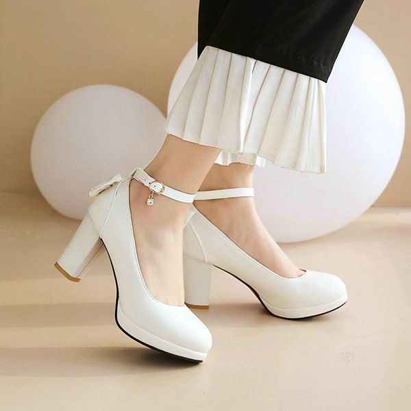 

shoes round toe beige high heels brief pumps sandals ladies shallow mouth latest 12cm sweet straps african big casual dress, Black