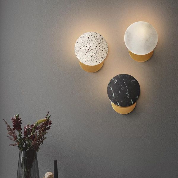 

wall lamp marble ornament terrazzo aisle atmosphere chinese living room tv bedside