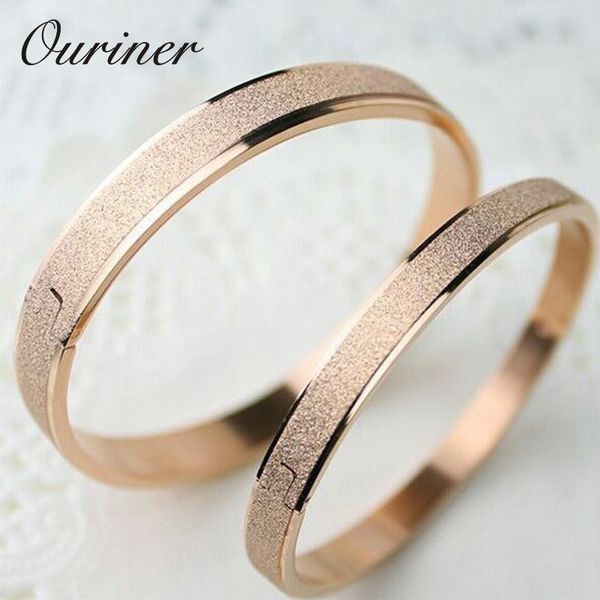 

fashion jewelry luxury love gold bracelets & bangles grind arenaceous frosted bracelets for women men couple cool jewelry k0061, Black