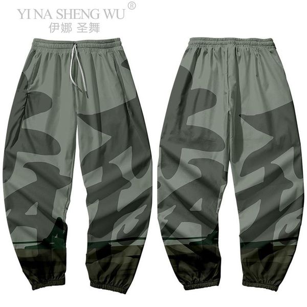 

printed thin kimono pants daily casual loose beach trousers japanese-style traditional haori asian costume yukata ethnic clothing, Red