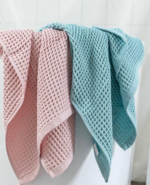 

towel cotton pure bath beach waffge honeycomb mesh light and easy to dry