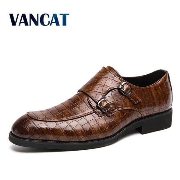 

dress shoes 2021 fashion men business crocodile pattern pointed toe oxford male party wedding footwear big size 38-46, Black