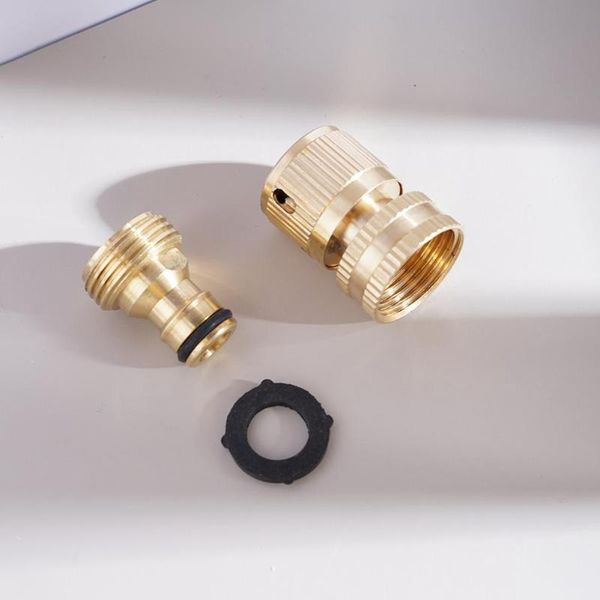 

3/4 inch brass hose tap quick connector for garden adapter connectors outdoor watering indoor connect fau f5n9 kitchen faucets