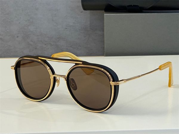 

fashion popular designer for men women sunglasses metal plate combination retro round frame sun glasses avant-garde leisure style anti-ultra, White;black