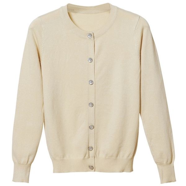 

o-neck long sleeve knitted cardigan women slim solid color female jumper plus size -4xl casual knit sweater coat 210914, White;black