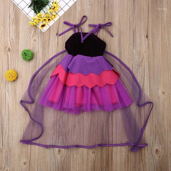 

girl's dresses 2021 dress for girls kid baby lace flower tulle party bridesmaid clothes formal tutu, Red;yellow