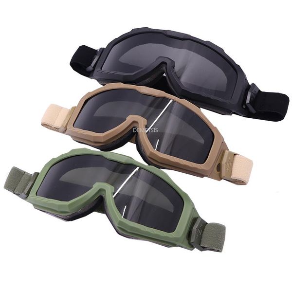

outdoor eyewear hunting protective goggles tactical shooting paintball cs glasses anti-uv hiking climbing windproof combat eyewears