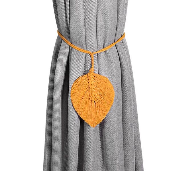 

other home decor 2 pack leaf macrame curtain tiebacks window curtains holder clips woven braided cotton rope buckle room decoration