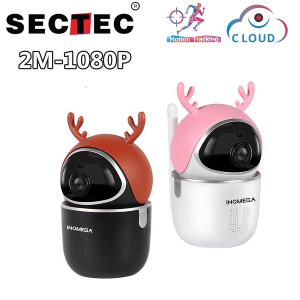 

sectec 2mp ip camera auto tracking surveillance home security wireless wifi network cctv cute little deer cameras