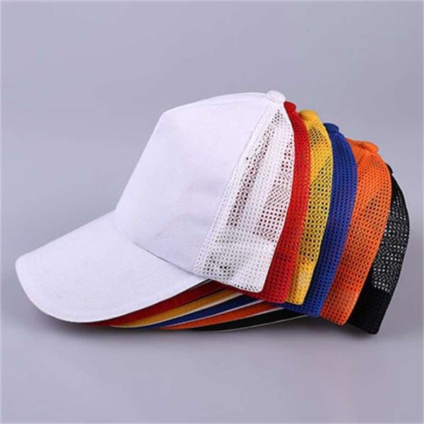 

ball caps mesh baseball volunteer work men's and women's breathable advertising cap travel sun hat, Blue;gray