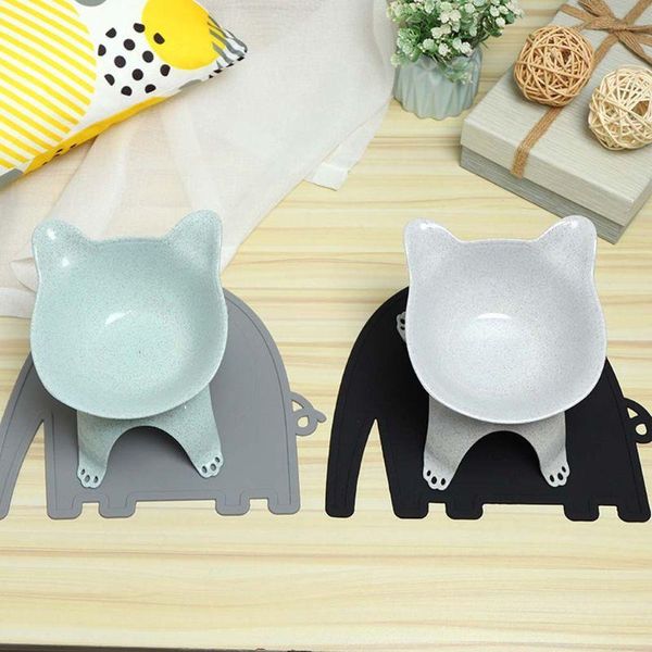 

single raised dog cat bowl 15Â°tilted non-slip pet water feeder puppy kitten drinking feeding dispenser container bowls & feeders