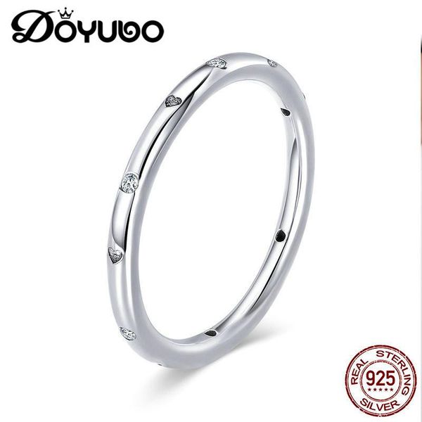 

wedding rings doyubo classical women's solid silver cubic zirconia 925 sterling fashion lady fine jewelry agb007, Slivery;golden