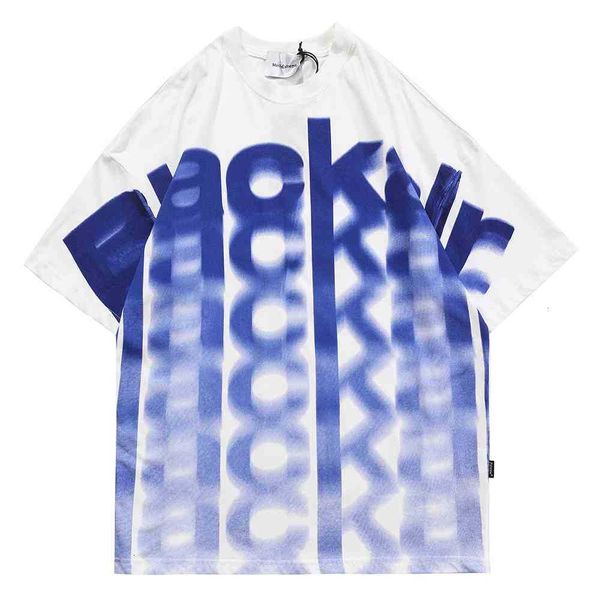 

men's t-shirts polo shirt summer t shirt blur graphic letter print short sleeve hip hop t-shirt streetwear casual tshirts cotton tee f, White;black