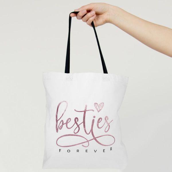 

gift wrap 1pc canvas packing bag bride bridesmaid wedding storage (white)