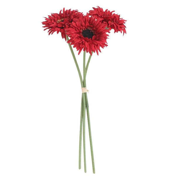 

decorative flowers & wreaths 3 autumn color simulation silk golden chrysanthemum bouquet wedding home decoration shooting props clear and na