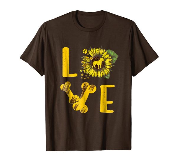 

I Love Pitbull Dog Paw Sunflowers Funny T-Shirt Gift For Men, Mainly pictures