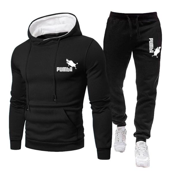 

jogging clothing 2021 autumn and winter men's sports hoodie zipper sweater trousers fitness slim shaping running leisure two-piece suit, Black;red