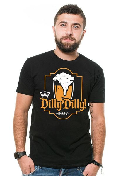 

dilly dilly t-shirt funny mens t-shirt beer drinking tee shirt, White;black