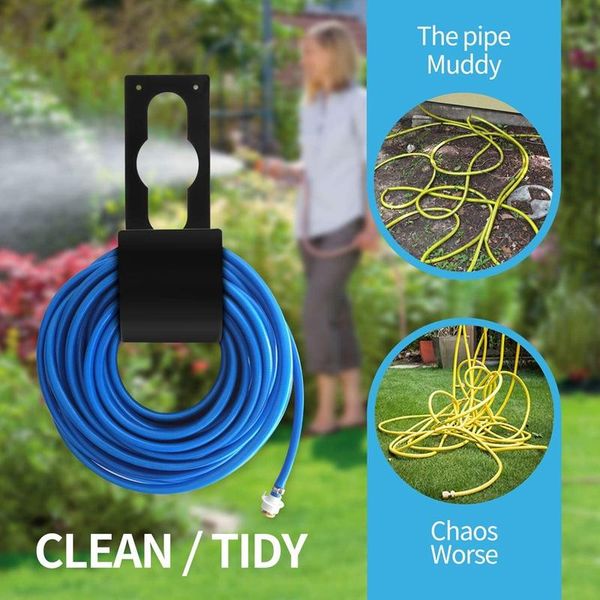 

watering equipments 2pcs garden hose hanger wall mount heavy duty holder hook fit to 50ft 75ft 100ft 150ft expandable