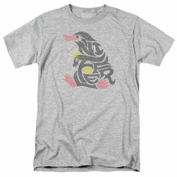 

fantastic beasts niffler t shirt mens licensed fantasy movie tee sport gray, White;black