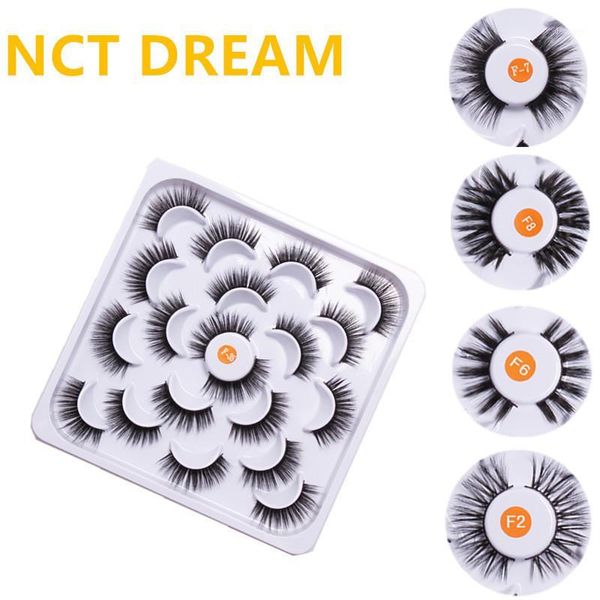 

dream 10 pairs natural false eyelashes hand made long makeup mink lashes eyelash extension maquiagem1