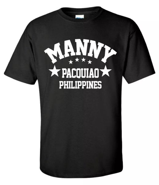 

manny pacquiao philippines boxing champion gym workout t-shirt, White;black