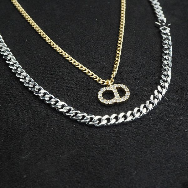 

75%off outlet new star letter double color matching necklace, Silver