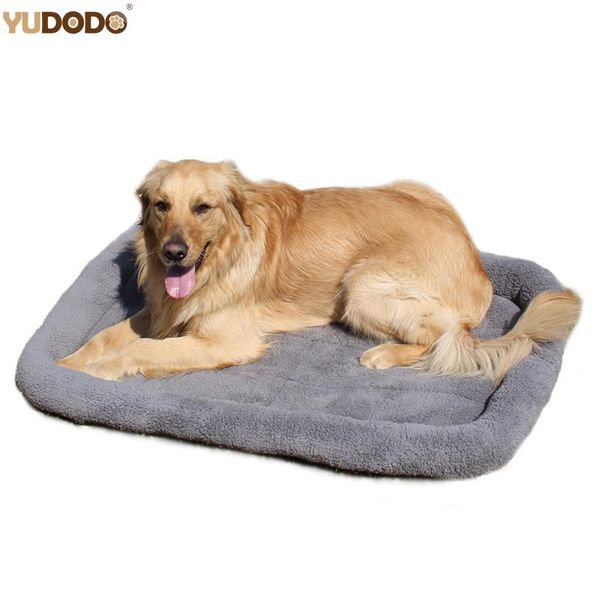 

kennels & pens large dog beds gray warm soft blanket for small medium pet cat sleeping mat mattress cushion 95*68cm/80*60cm/65*45cm/55*35cm