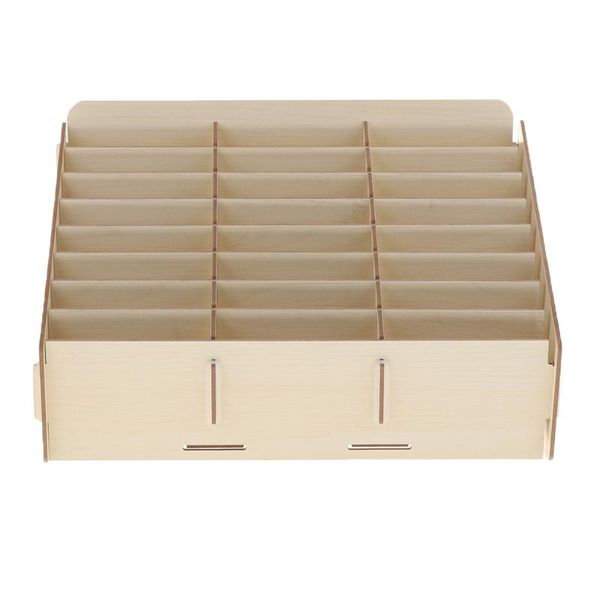 

cell phone mounts & holders multifunctional wooden storage box desk24 grid rack for