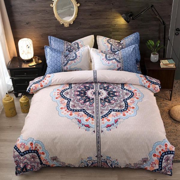 Set di biancheria da letto Stile Primavera e Summer Style Stampato Cinese Spazzolato Spazzolato Four-Piece Spesso