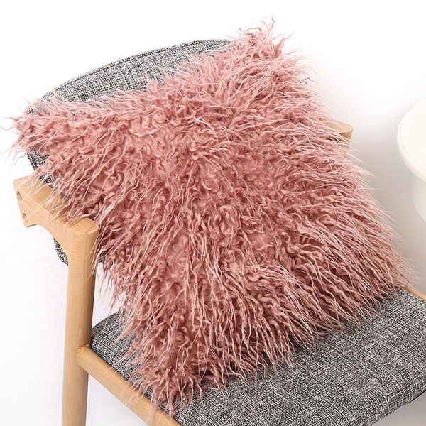 

pillow case 40*40 cute soft plush furry cushion cover throw home bed room sofa decor