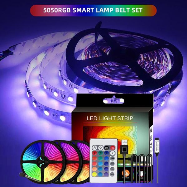 

strips led strip luces para habitacion fita lights for room neon infrared controller usb 24 key controle 5v waterproof leds light bande