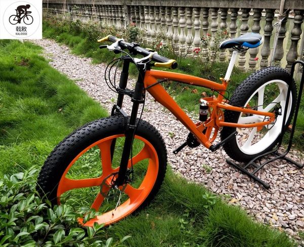 

kalosse steel frame fat bike 24 speed , snow hydraulic brakes 26*4.0 inch m310 mountain bicycle bikes