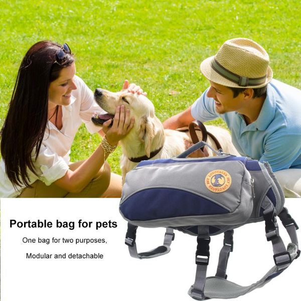 

m/l pet dog camping backpack detachable multifunction adjustable rucksack harness outdoor carrier portable storage pouch bag car seat covers