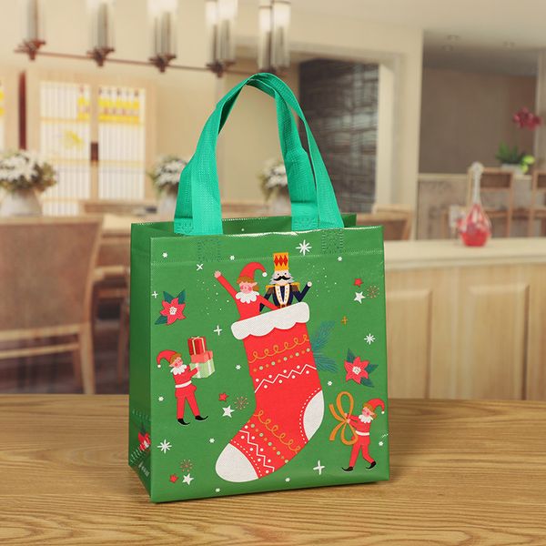 Weihnachtsgeschenk-Verpackungsbeutel Vlies-Handtasche Santas Bag Große Candy Claus Taschen Weihnachtsgeschenk Santa Säcke für Festival-Dekoration DH8750