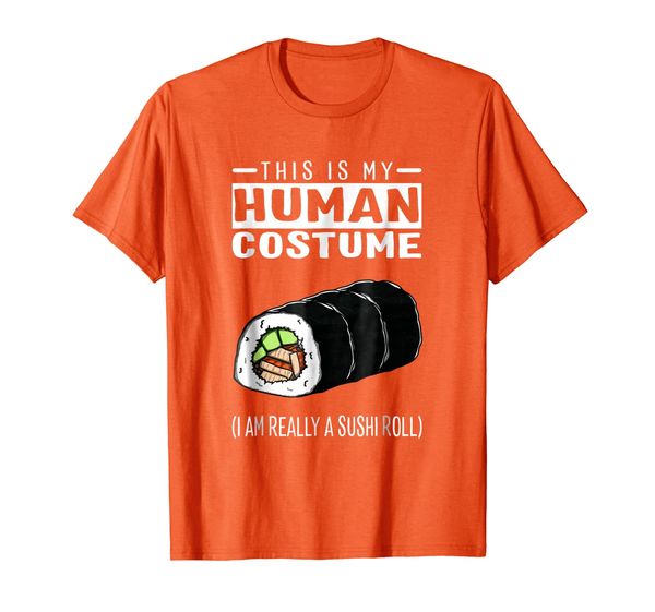 

this is my human costume i am really a sushi roll t shirt, White;black
