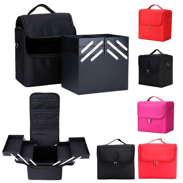 

cosmetic bags & cases portable bag women makeup organizer large capacity clapboard case large-capacity