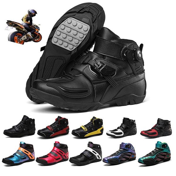 

cycling footwear motocross shoes men's shockproof wear-resistant racing sports street fashion trend high-quality locomotive, Black